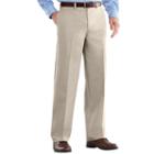 Big & Tall Croft & Barrow&reg; Easy-care Classic-fit Stretch Flat-front Pants, Men's, Size: 46x34, Med Beige