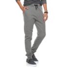 Men's Hollywood Jeans Piece-knee Jogger Pants, Size: Large, Grey (charcoal)