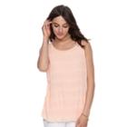 Women's Elle&trade; Crinkle Mixed-media Tank, Size: Xl, Lt Orange