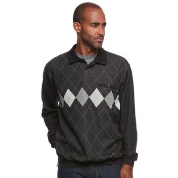 Men's Safe Harbor Classic-fit Banded-bottom Polo, Size: Large, Grey Other