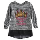 Disney D-signed Descendants 2 Girls 7-16 3/4-sleeve Embellished Hatchi Top, Size: Xs, Oxford