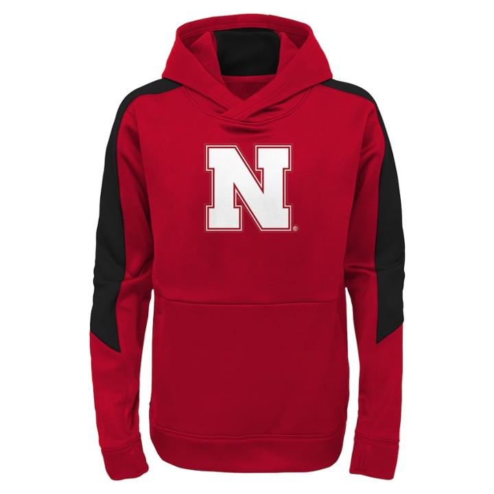 Boys 8-20 Nebraska Cornhuskers Hyperlink Pullover Hoodie, Size: Xl 18-20, Dark Red