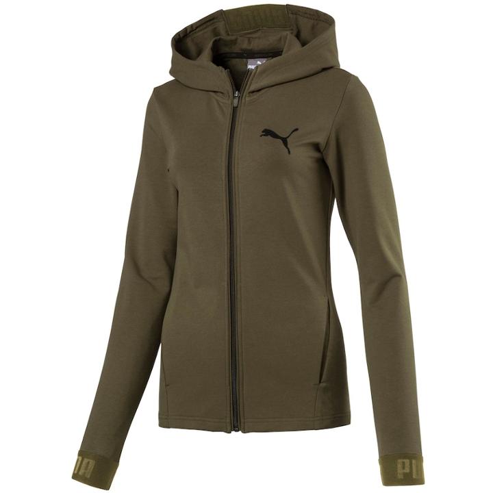 Women's Puma Urban Sports Zip-up Hoodie, Size: Xl, Green