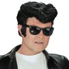 Adult Greaser Sideburns Costume Wig, Men's, Black