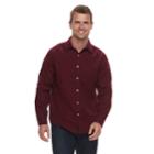 Men's Sonoma Goods For Life&trade; Modern-fit Long Sleeve Double Weave Button-down Shirt, Size: Medium, Dark Pink