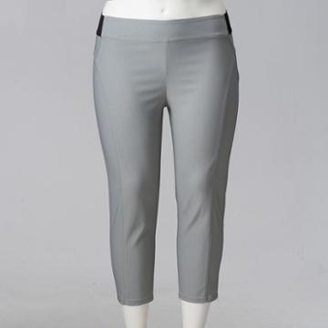 Plus Size Simply Vera Vera Wang Twill Capris, Women's, Size: 18 W, Med Grey