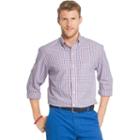 Men's Izod Essential Classic-fit Tattersall Plaid Button-down Shirt, Size: Medium, Pink Other