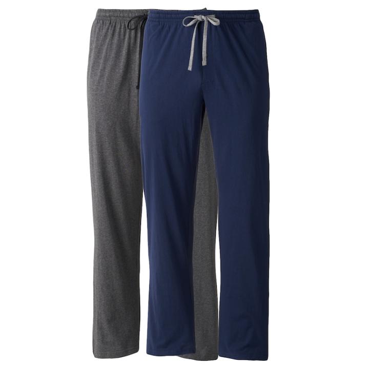 Men's Hanes 2-pk. Solid Lounge Pants, Size: Xl, Blue