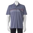 Men's Pebble Beach Classic-fit Chest-striped Performance Golf Polo, Size: Small, Blue Other