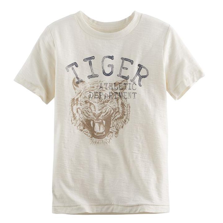 Boys 4-7x Sonoma Goods For Life&trade; Washed Tie-dyed Graphic Tee, Boy's, Size: 7x, White Oth