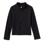 Girls 4-14 Jacques Moret Dance Rhinestone Jacket, Girl's, Size: Medium, Black
