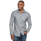 Men's Marc Anthony Slim-fit Soft Touch Flannel Button-down Shirt, Size: Medium, Blue