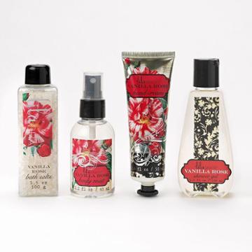 Lila Grace 4-pc. Vanilla Rose Shower Gel, Hand Cream, Body Mist & Bath Salts Gift Set