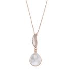 14k Rose Gold Over Silver Lab-created Violet Cat's-eye & Mother-of-pearl Doublet Pendant Necklace, Women's, Size: 18, Purple