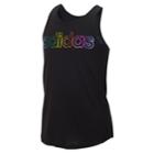 Girls 7-16 Adidas Racerback Outline Tank Top, Size: Small, Black