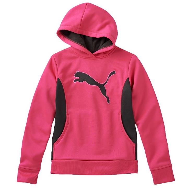 Puma, Girls 4-6x Hoodie, Girl's, Size: 6x, Brt Pink