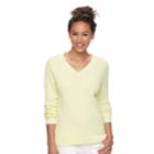 Women's Croft & Barrow&reg; Cable-knit Sweater, Size: Medium, Brt Green