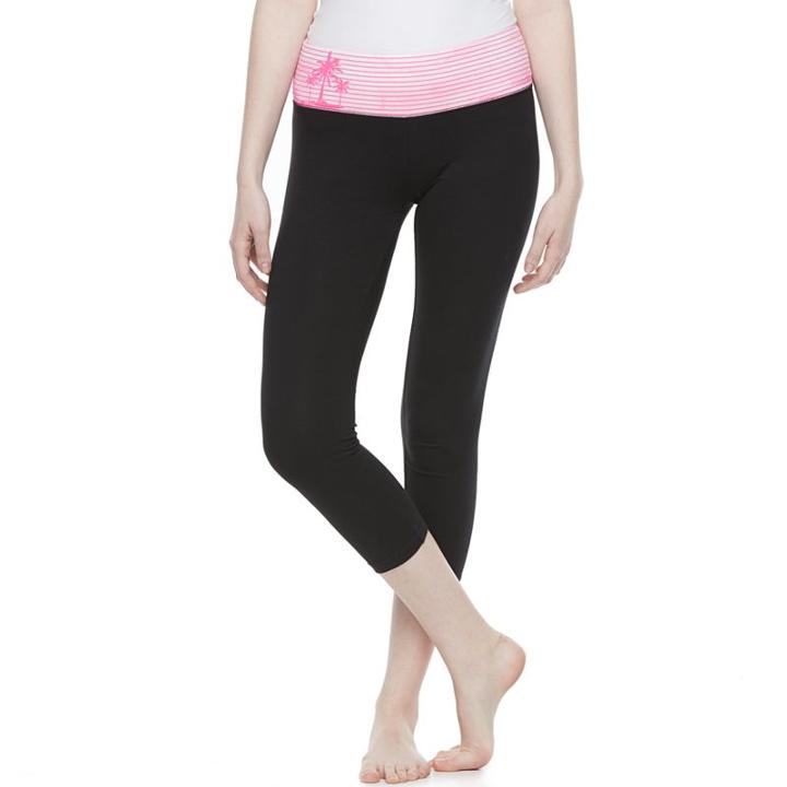 Juniors' So&reg; Capri Yoga Leggings, Size: Xxl, Med Pink