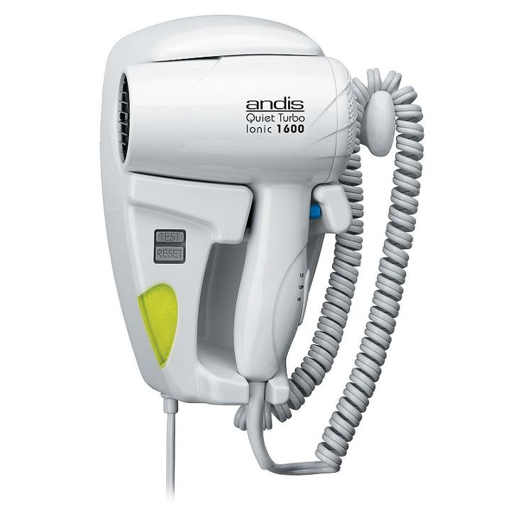Andis Hang-up Quiet Turbo Ionic Wall Mount Hair Dryer, White