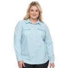 Plus Size Columbia Amberley Stream Button-down Shirt, Women's, Size: 3xl, Ovrfl Oth