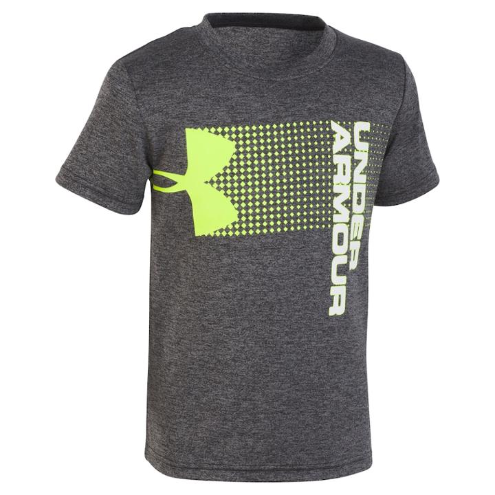 Boys 4-7 Under Armour Hybrid Big Logo Graphic Tee, Size: 5, Black