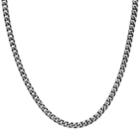 Men's Blue Ion Plated Stainless Steel Franco Chain Necklace, Size: 24