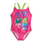 Girls 4-6x Shopkins Pickles & Cactus Let's Hug It Out One Piece Swimsuit, Size: 6x, Pink