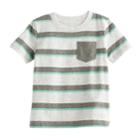 Baby Boy Jumping Beans&reg; Striped Pocket Tee, Size: 24 Months, Natural