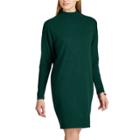 Women's Chaps Mockneck Sweater Dress, Size: Small, Green