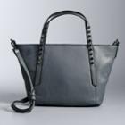 Simply Vera Vera Wang Studded Handle Mini Crossbody Tote, Women's, Dark Grey