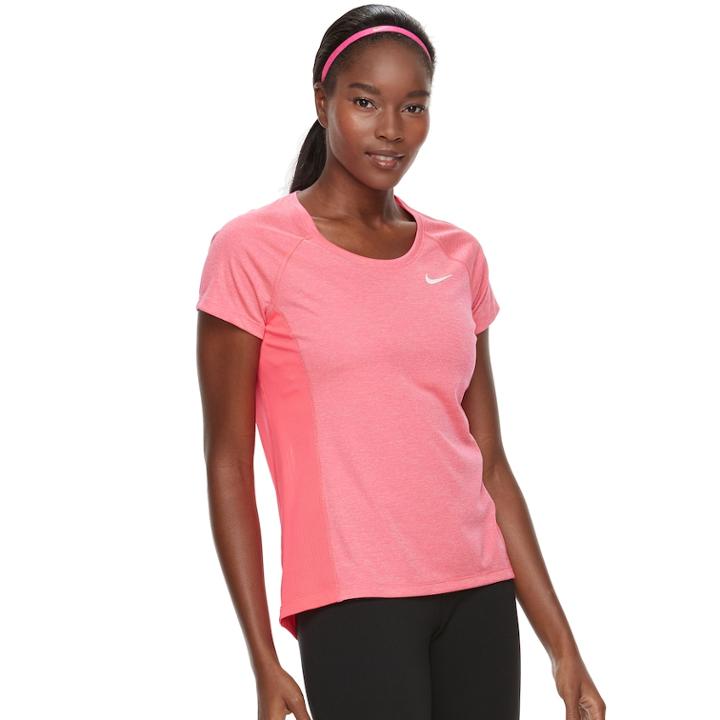 Women's Nike Dry Miler Mesh Running Top, Size: Medium, Med Red