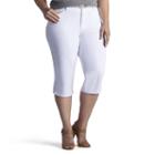 Plus Size Lee Maisie Jean Skimmer Capris, Women's, Size: 16 - Regular, White