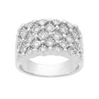 Emotions Sterling Silver Cubic Zirconia Geometric Ring, Women's, Size: 6, White