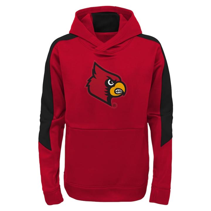 Boys 8-20 Louisville Cardinals Hyperlink Pullover Hoodie, Size: L 14-16, Dark Red
