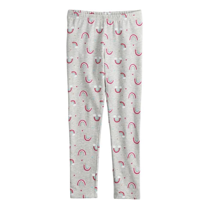Girls 4-12 Jumping Beans® Print Full-length Leggings, Size: 8, Light Grey