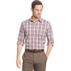 Big & Tall Van Heusen Slim-fit Plaid Stretch Button-down Shirt, Men's, Size: L Tall, Red Other