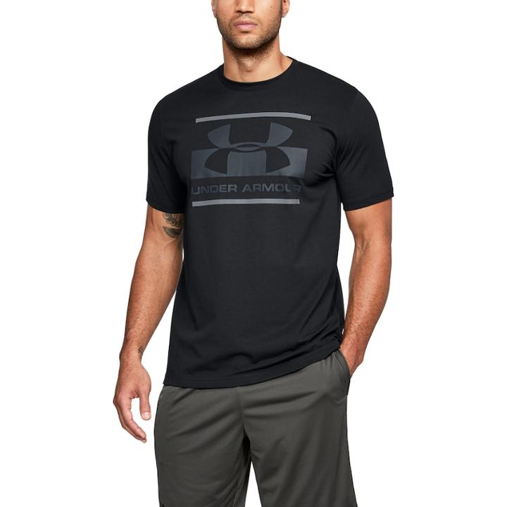 Men's Under Armour Block Logo Tee, Size: Small, Black