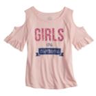 Girls 7-16 So&reg; Cold-shoulder Top, Size: 10, Light Pink