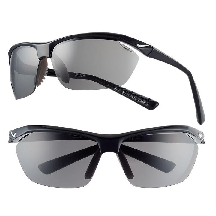 Men's Nike Tailwind Semirimless Wrap Sunglasses, Grey