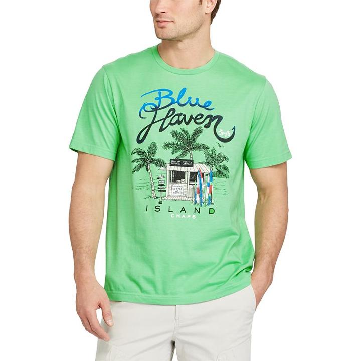 Men's Chaps Nautical Tee, Size: Xl, Green