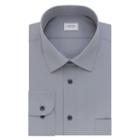 Men's Arrow Athletic-fit Solid Wrinkle-free Spread-collar Dress Shirt, Size: 2x-34/35, Grey