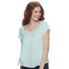 Juniors' So&reg; Cold-clavicle Tee, Teens, Size: Xxs, Turquoise/blue (turq/aqua)