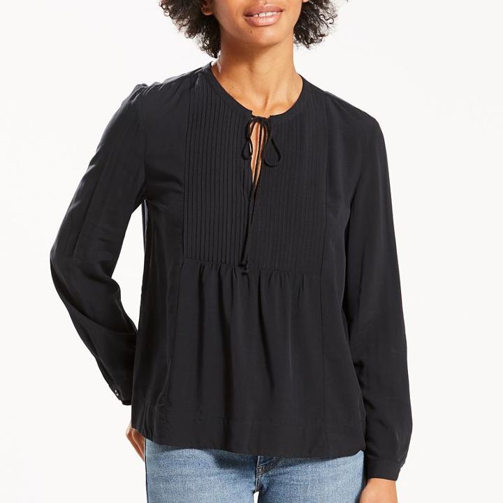 Women's Levi's&reg; Rachel Pintuck Blouse, Size: Small, Black