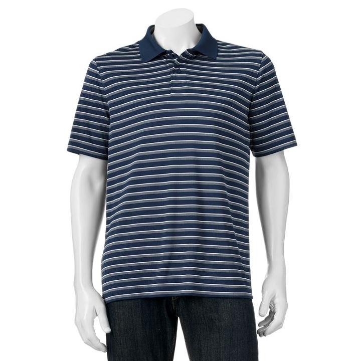 Big & Tall Croft & Barrow&reg; Classic-fit Striped Performance Polo, Men's, Size: 3xb, Blue