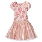 Toddler Girl Nannette Floral Glitter Mesh Dress, Size: 4t, Pink