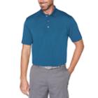 Men's Grand Slam Off Course Textured Golf Polo, Size: Large, Blue