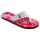 Women's College Edition Indiana Hoosiers Floral Polka-dot Flip-flops, Size: Small, White