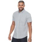 Men's Sonoma Goods For Life&trade; Modern-fit Linen-blend Button-down Shirt, Size: Medium, Dark Blue