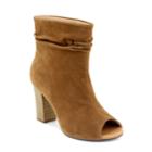Olivia Miller Glendale Women's Slouchy Peep Toe Ankle Boots, Size: 6, Med Brown