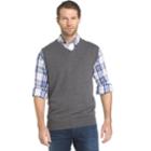 Men's Izod Solid Sweater Vest, Size: Large, Grey (charcoal)